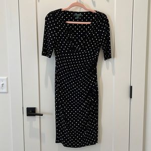 Ralph Lauren polka dot dress, size 2P